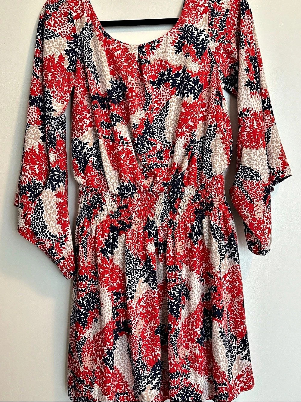 Jessica Simpson Floral Mini Dress Red & Blue Size 6 Like New
